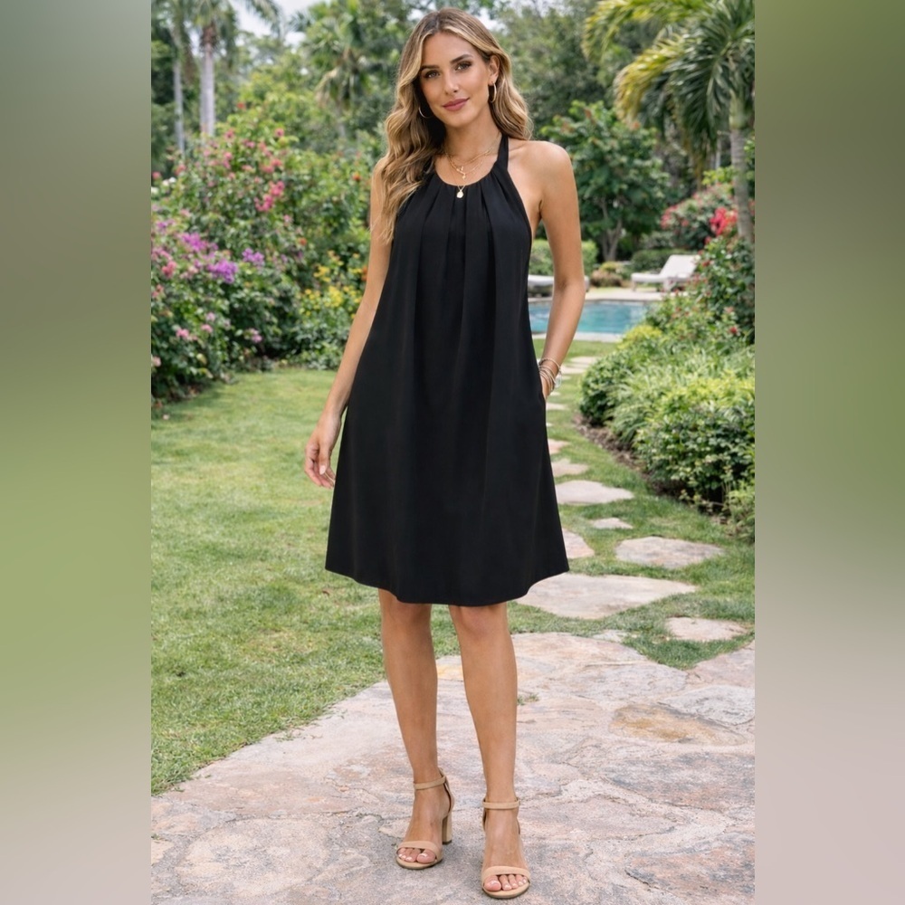 Eileen Fisher Racerback 100% Silk Dress Size S
